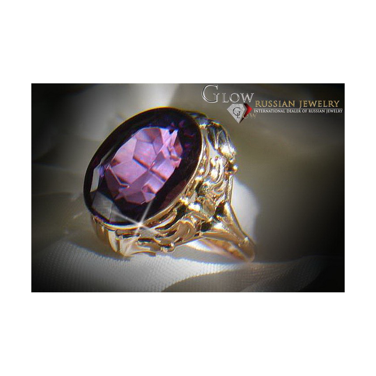 Russe soviétique rose 14k 585 or Alexandrite Rubis Émeraude Saphir Zircon bague vrc061