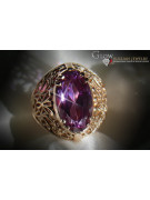 Russian Soviet rose 14k 585 gold Alexandrite Ruby Emerald Sapphire Zircon ring  vrc074