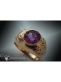 Russie soviétique rose 14k 585 or Alexandrite rubis émeraude saphir Zircon bague vrc078