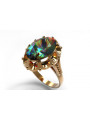 Russian Soviet rose 14k 585 gold Alexandrite Ruby Emerald Sapphire Zircon ring  vrc079