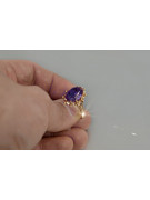 Russian Soviet rose 14k 585 gold Alexandrite Ruby Emerald Sapphire Zircon ring  vrc079