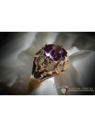 Russe soviétique rose 14k 585 or Alexandrite Rubis Émeraude Saphir Zircon bague vrc080