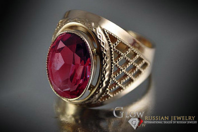 Руски Съветски роза 14k 585 злато Александрит Рубин Изумруд Сапфир Циркон пръстен vrc110