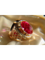 Russe soviétique rose 14k 585 or Alexandrite Rubis Émeraude Saphir Zircon bague vrc110