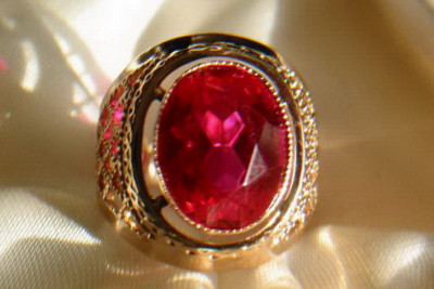 Russian Soviet rose 14k 585 gold Alexandrite Ruby Emerald Sapphire Zircon ring  vrc110