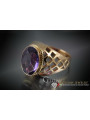 Russe soviétique rose 14k 585 or Alexandrite Rubis Émeraude Saphir Zircon bague vrc111