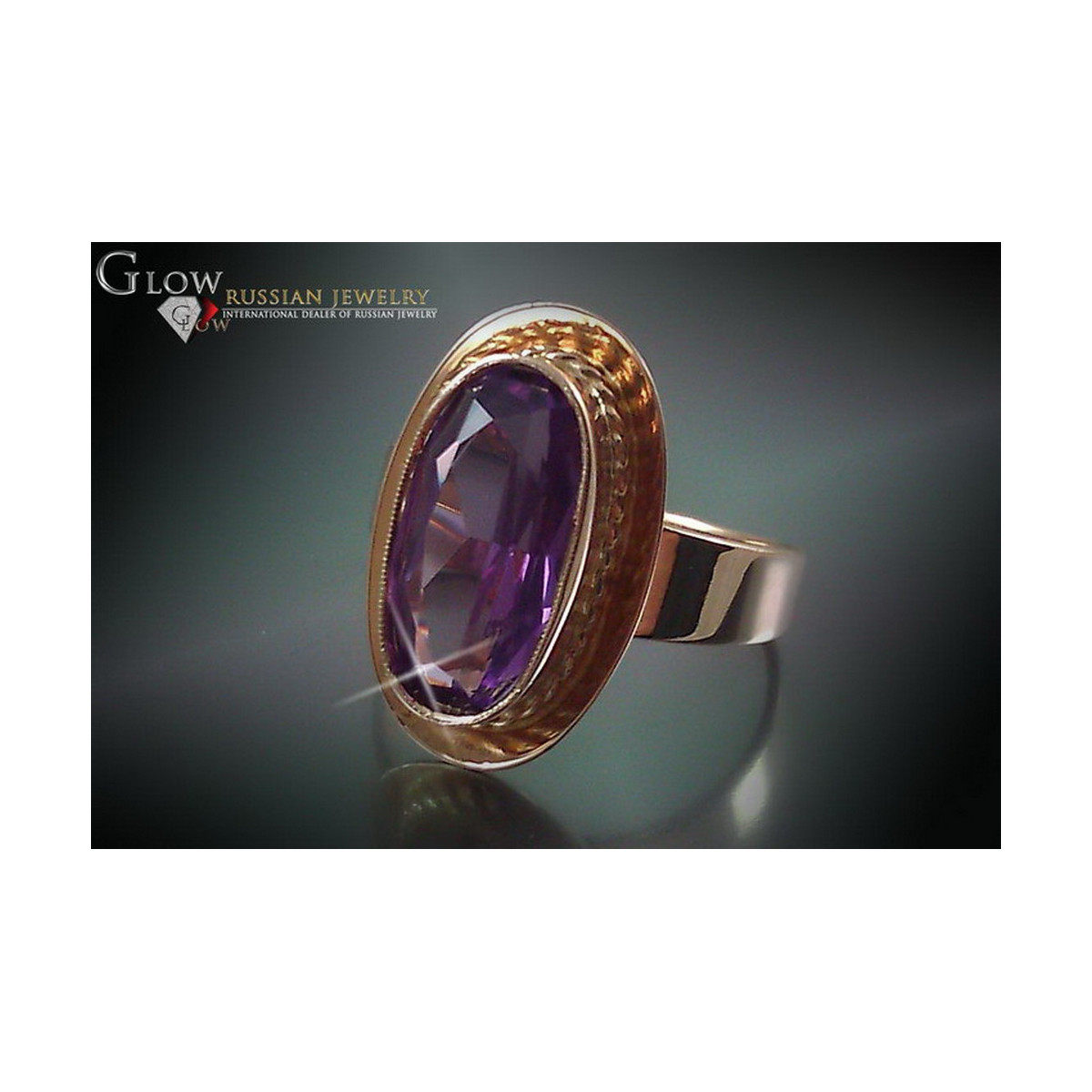 Russe soviétique rose 14k 585 or Alexandrite Rubis Émeraude Saphir Zircon bague vrc123