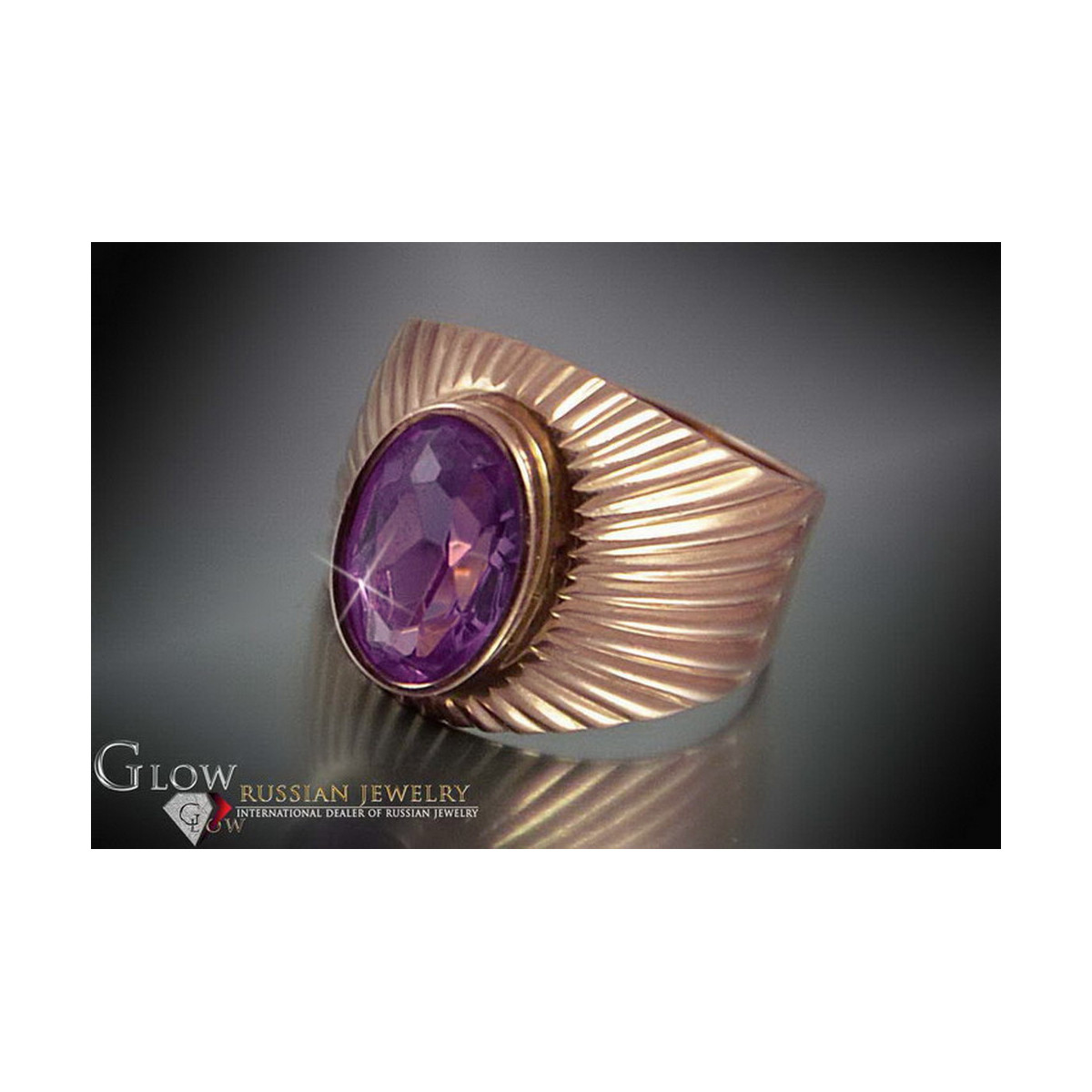 Russie soviétique rose 14k 585 or Alexandrite rubis émeraude saphir Zircon bague vrc127