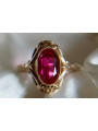 Russe soviétique rose 14k 585 or Alexandrite rubis émeraude saphir Zircon bague vrc128