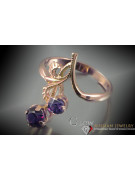 Russe soviétique rose 14k 585 or Alexandrite Rubis Émeraude Saphir Zircon bague vrc132