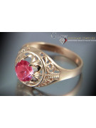 Russie soviétique rose 14k 585 or Alexandrite rubis émeraude saphir Zircon bague vrc133