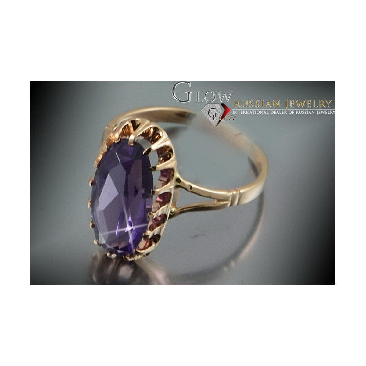 Russe soviétique rose 14k 585 or Alexandrite Rubis Émeraude Saphir Zircon bague vrc143