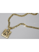 Colgante de icono de medallón de oro Mary con cadena ★ zlotychlopak.pl ★ oro 585 333 precio bajo