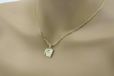 Colgante de icono de medallón de oro Mary con cadena ★ zlotychlopak.pl ★ oro 585 333 precio bajo