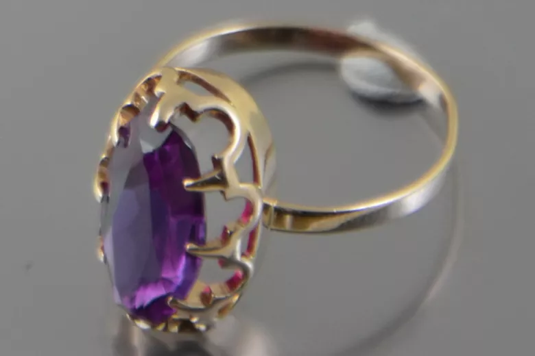 Anillo de zircón esmeraldón esmeralda esmeralda rusa rosa 14k 585 oro Alejandrita Rubí Zafiro Virc253