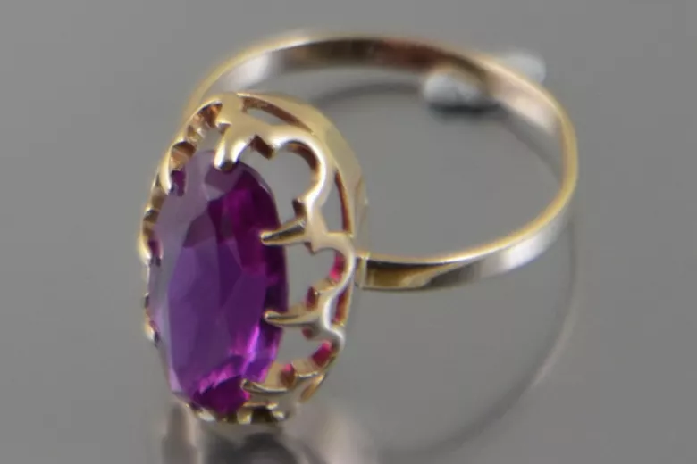 Anillo de zircón esmeraldón esmeralda esmeralda rusa rosa 14k 585 oro Alejandrita Rubí Zafiro Virc253