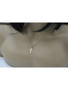 Gold Orthodox cross with chain ★ zlotychlopak.pl ★ Gold sample 585 333 Low price