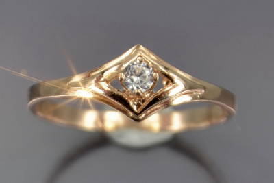 Russisch Sowjetrosa 14 Karat 585 Gold Alexandrit Rubin Smaragd Saphir Zirkon Ring vrc351