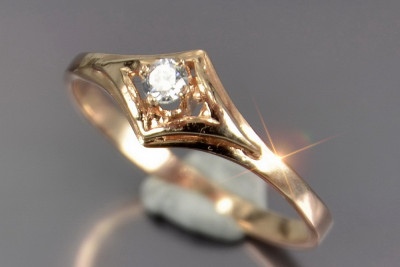 Ruso Soviet rosa 14k 585 oro Alejandrita Rubí Esmeralda Zafiro Zircón anillo vrc351