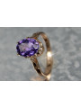 Russie soviétique rose 14k 585 or Alexandrite rubis émeraude saphir Zircon bague vrc354