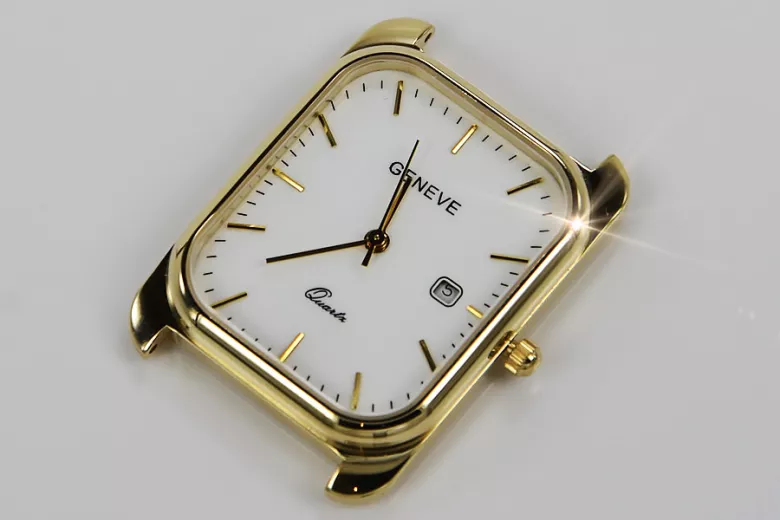 Gelb 14k Herrenuhr Geneve mw001y