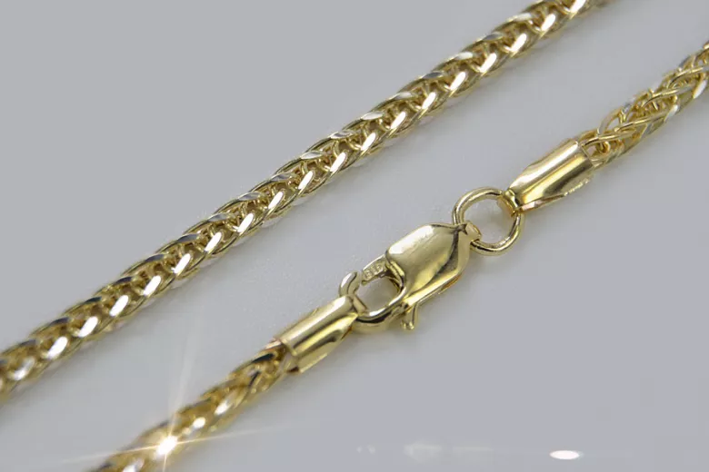 Jaune blanc 585 Or bicolore 14k Chaîne Spiga cc036yw