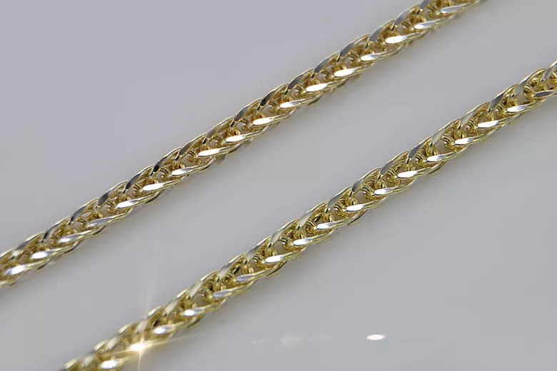 Yellow white 585 14k bicolor gold Spiga chain cc036yw