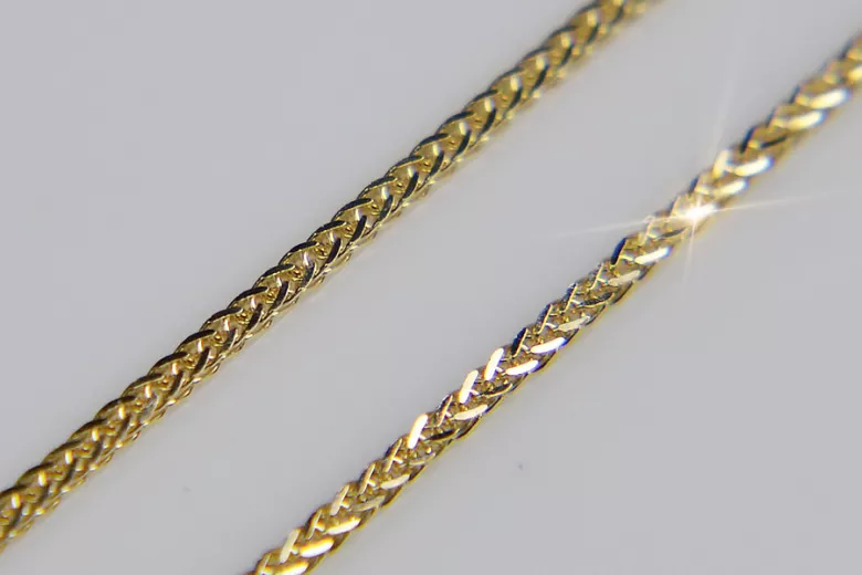 Yellow white 585 14k bicolor gold Spiga chain cc036yw