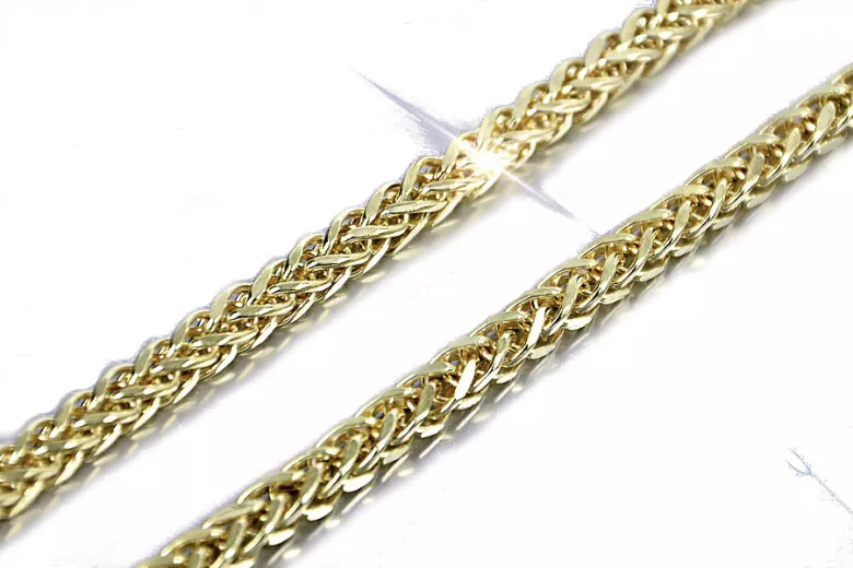 Yellow white 585 14k bicolor gold Spiga chain cc036yw