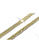 Gelb weiß 585 14k bicolor gold Spiga Kette cc036yw