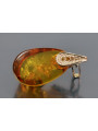 "Amber Elegance - Vintage 14K Rose Gold Pendant" vpab002