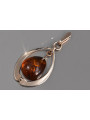 "Vintage-inspired 14K Rose Gold Pendant with Amber Detailing" vpab003