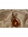 "Classic 14K Rose Gold Pendant with Authentic Amber" vpab006