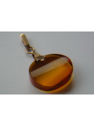 "Timeless Original Vintage Amber Pendant in 14K Rose Gold" vpab009