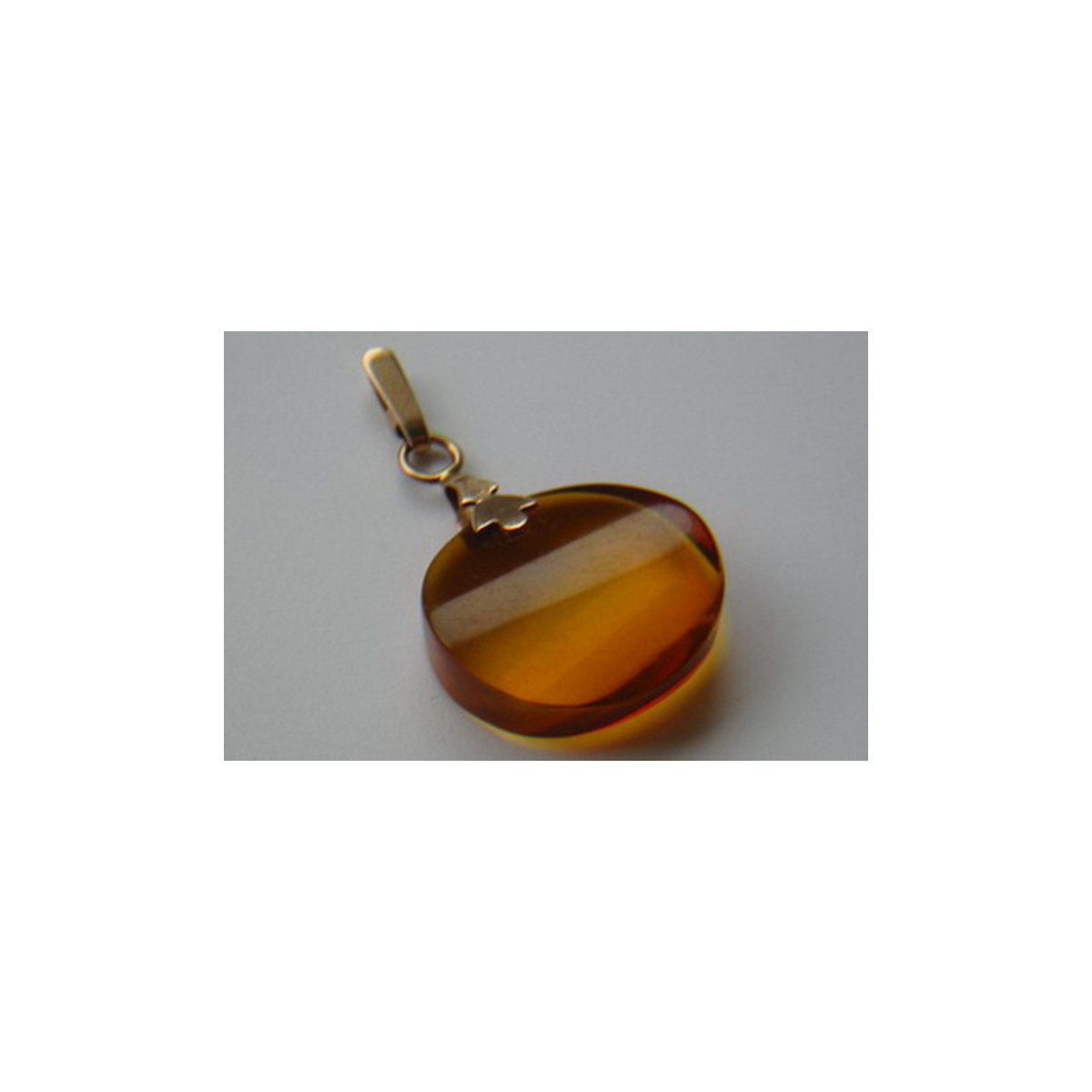 "Timeless Original Vintage Amber Pendant in 14K Rose Gold" vpab009