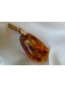 "Original Amber Pendant with Vintage 14K Rose Gold Setting" vpab011