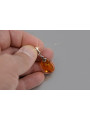 "Authentic Amber Pendant Encased in Vintage 14K Rose Gold 585" vpab015