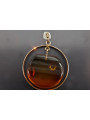 Russian rose Soviet gold amber pendant