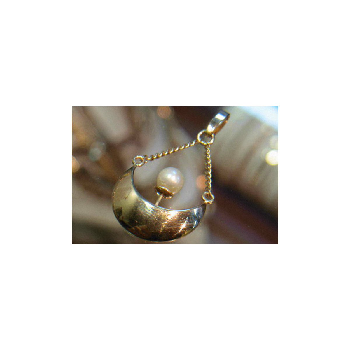 "Vintage-Inspired 14K 585 Rose Gold Pearl Pendant" vppr003