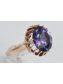 Vintage Rose Gold Ring 14K Alexandrite Ruby Emerald Sapphire Zircon 585 vrc035