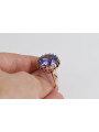 Vintage Rose Gold Ring 14K Alexandrite Ruby Emerald Sapphire Zircon 585 vrc035