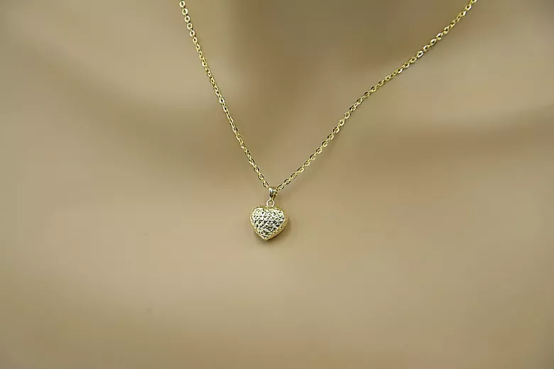 Colgante ★ de corazón de oro zlotychlopak.pl ★ Muestra de oro 585 333 precio bajo