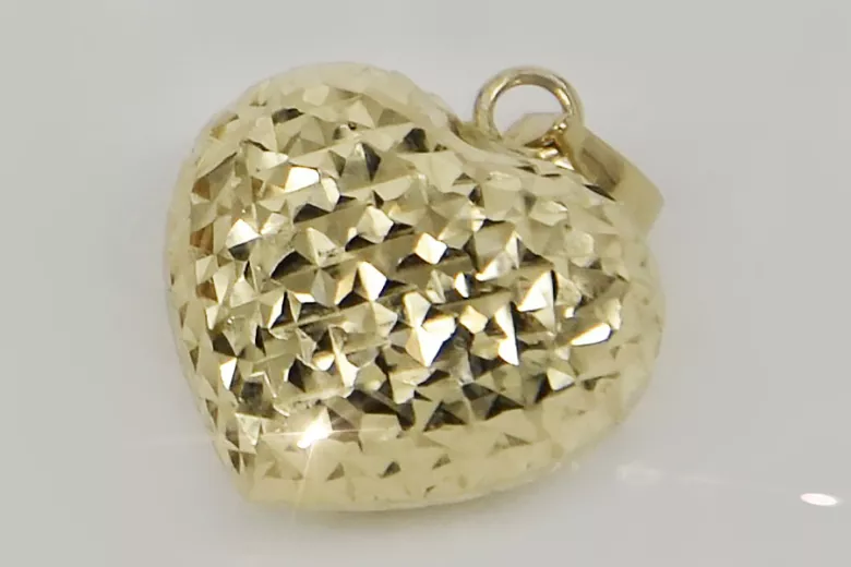 Colgante ★ de corazón de oro zlotychlopak.pl ★ Muestra de oro 585 333 precio bajo