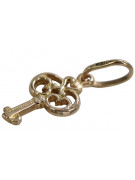 Vintage silver rose gold plated 925  Vintage key pendant vpn019rp