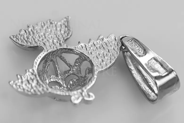 Argent soviétique russe 925 URSS Pendentif poisson vintage vpn021s