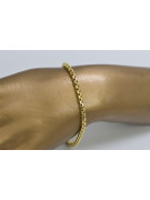 Italian yellow 14k 585 gold New Rope Cord bracelet cb078y