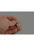 "Chic Turquoise 14K Rose Gold Earrings in Vintage Style" vetq200