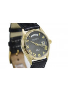 Gelbe 14-Karat-Gold-Herren-Damen-Geneve-Uhr mw013y