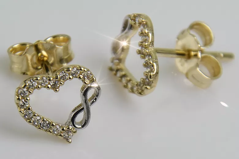 Boucles d'oreilles en or ★ https://zlotychlopak.pl/fr/ ★ Échantillon d'or 585 333 Prix bas !