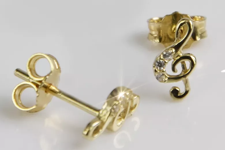 Boucles d’oreilles en or zlotychlopak.pl ★ Échantillon d’or ★ 585 333 Prix bas!